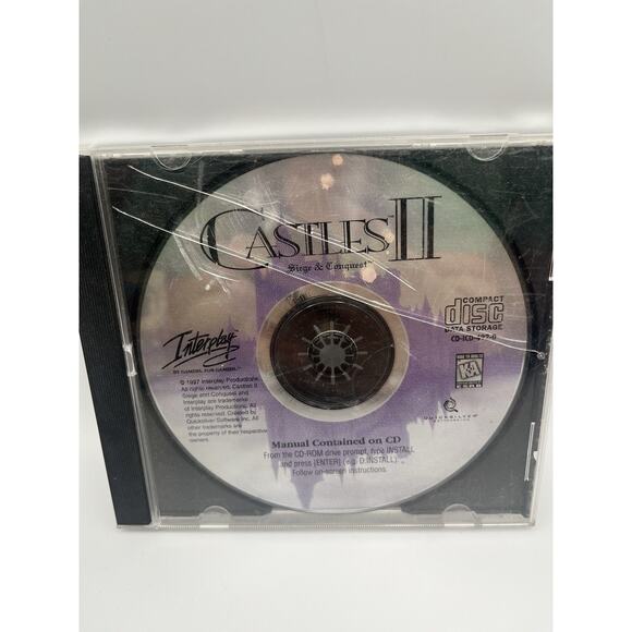 Castles II Siege & Conquest - Interplay CD DOS Vintage Retro PC Game Disc Only - Picture 1 of 5